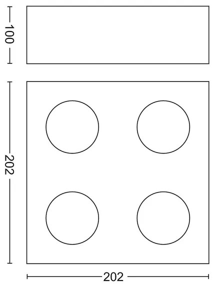 Philips 50494/30/P0-LED Stmievateľné bodové svietidlo MYLIVING BOX 4xLED/4,5W/230V