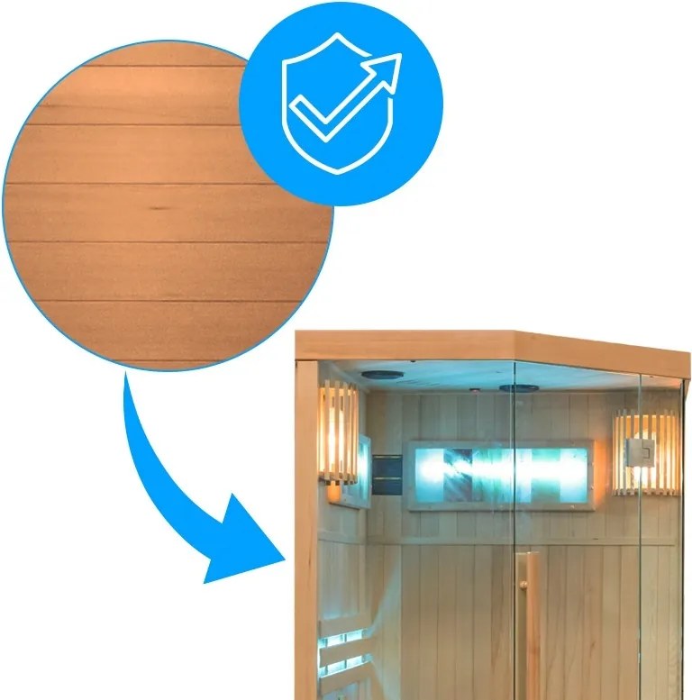BPS-koupelny Fínska sauna Relax HYD-3939 120x120, 1-2 osoby