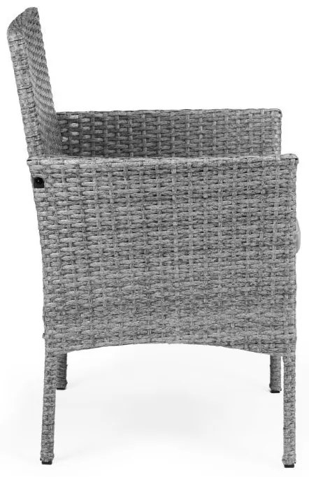 ZÁHRADNÝ SET CONO SLIM ŠEDÝ 2 x STOLIČKA + STOLÍK