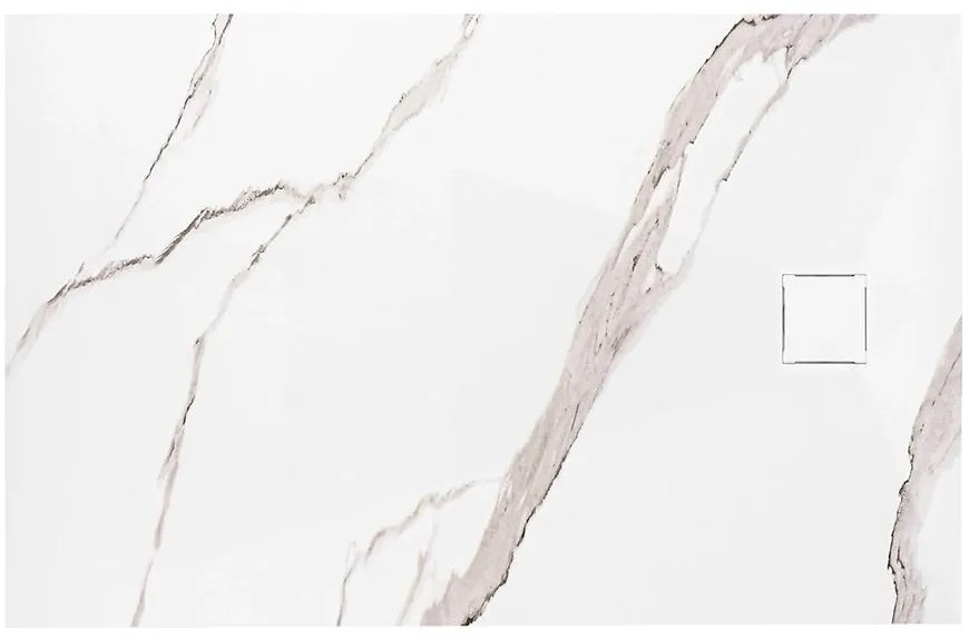 Vanička obdĺžniková Magnum Carrara White 80x100x2,5 Rea K7004