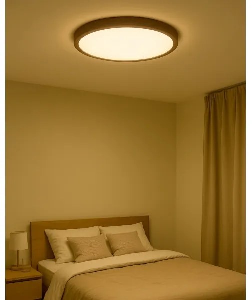 LED stropné svietidlo LED/32W/230V 3000/4000/6500K, priemer 40 cm, hnedé