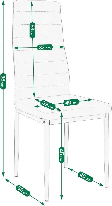 Set šiestich jedálenských stoličiek VERUM sivý (6 ks)