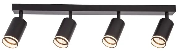 Bodové svietidlo PIPE 4xGU10/10W/230V čierne