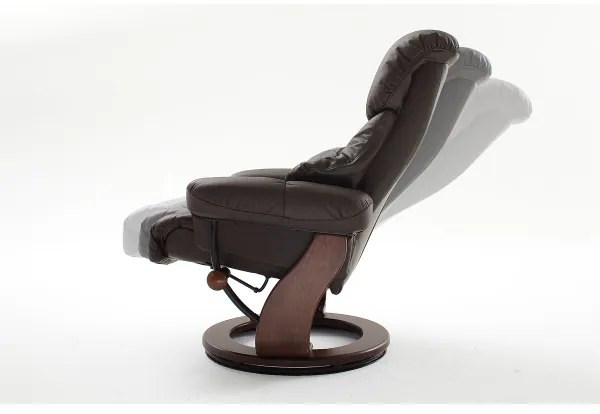 Polohovacie kreslo HABI hnedé/orech