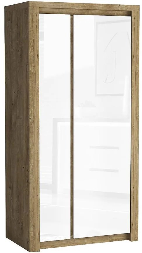 Skriňa Livinio L1 ribbeck/biely lesk