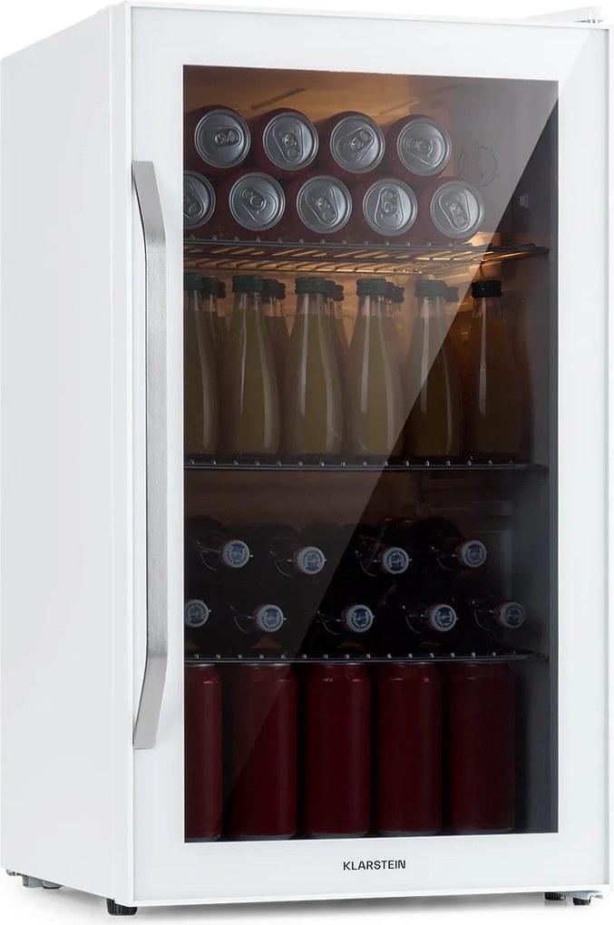 Klarstein Beersafe XXL Quartz, chladnička, energet. trieda E, LED, 3 kovové police, panoramatické sklenené dvierka
