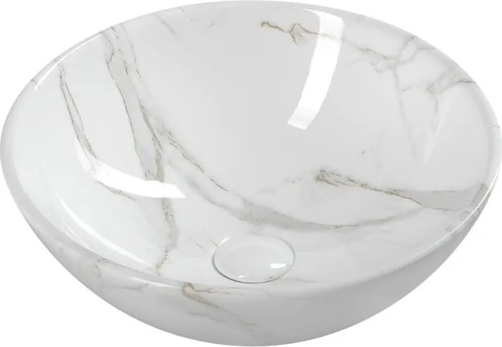 Biele keramické okrúhle umývadlo ø 42 cm Dalma – Sapho