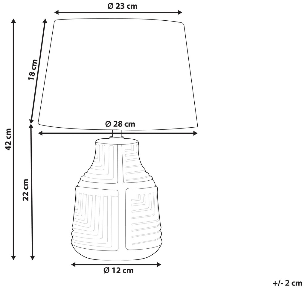 Keramická stolná lampa béžová OZAMA Beliani