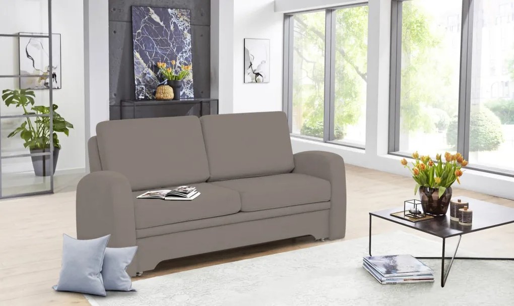 Pohovka s rozkladom Impuls, béžová taupe látka