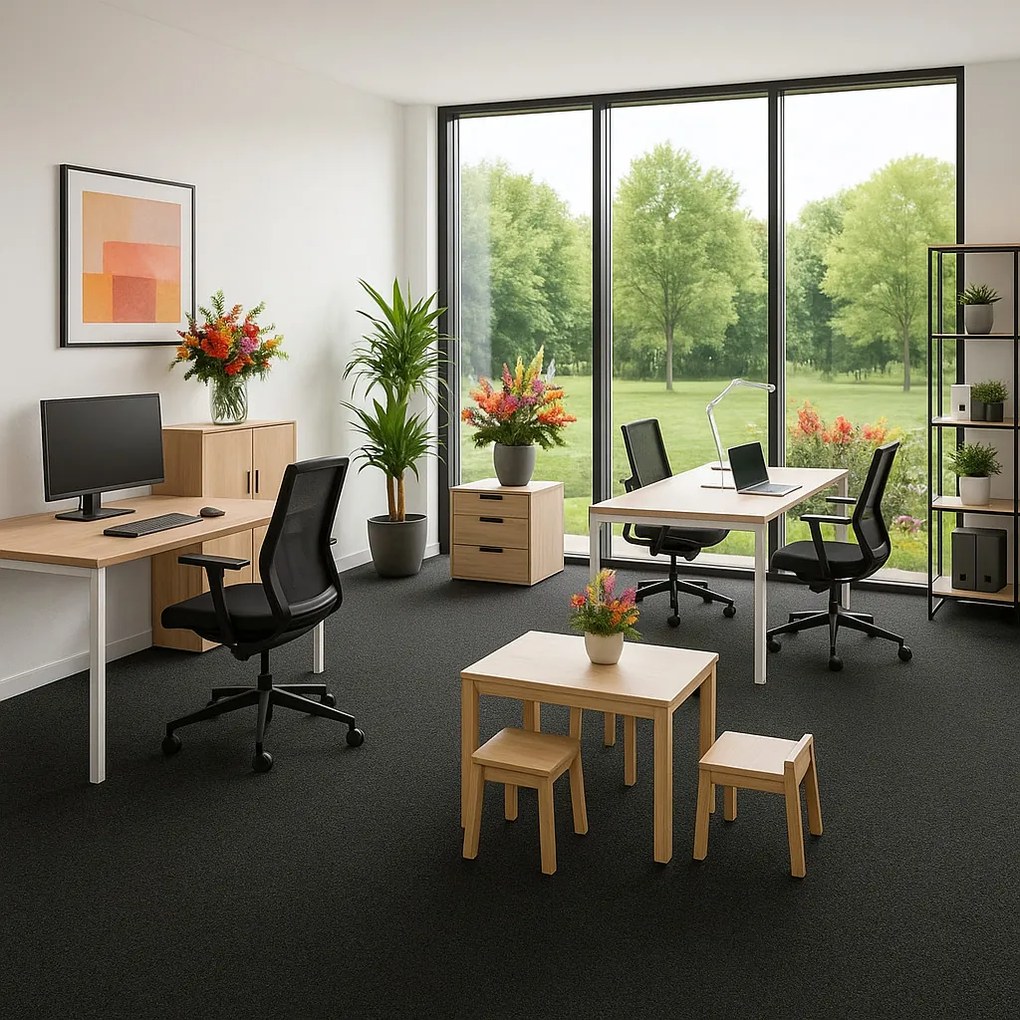 Vebe, Koberec metráž Santana 50 čierna s podkladom gél, na mieru, šíře 4m, čierna, guma (gél - protišmykový), chodba / predsieň