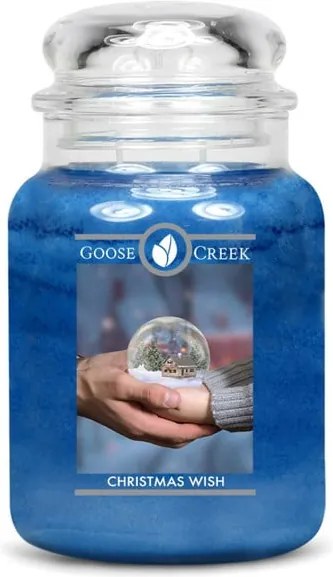 Vonná sviečka v sklenenej dóze Goose Creek Vianočné Prianie, 150 hodín horenia