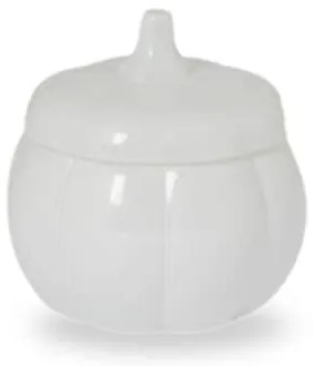Storefactory Sklenená dóza Tekvica Brehult White 9 cm