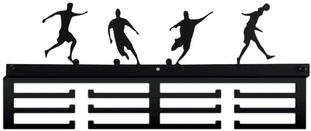 Nástenný vešiak na medaily FUTBALISTI čierny
