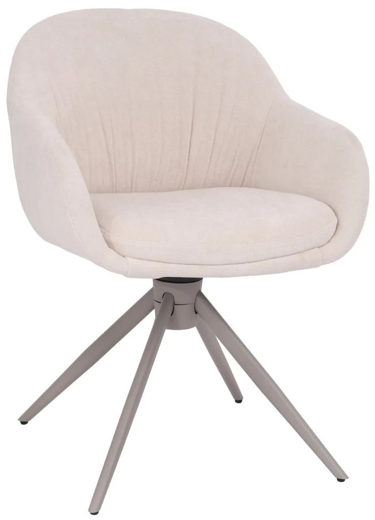 Otočná jedálenská stolička Greta, béžová