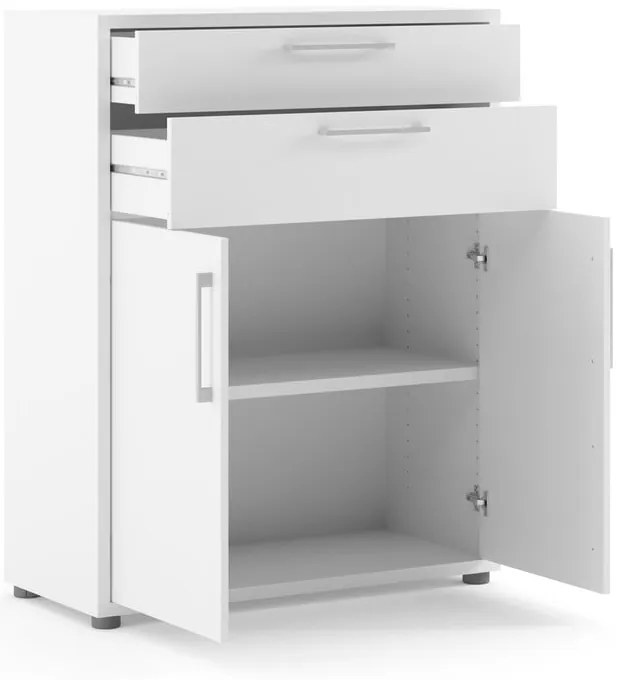 Biely komponent pre modulárny policový systém 84x105 cm Prima – Tvilum