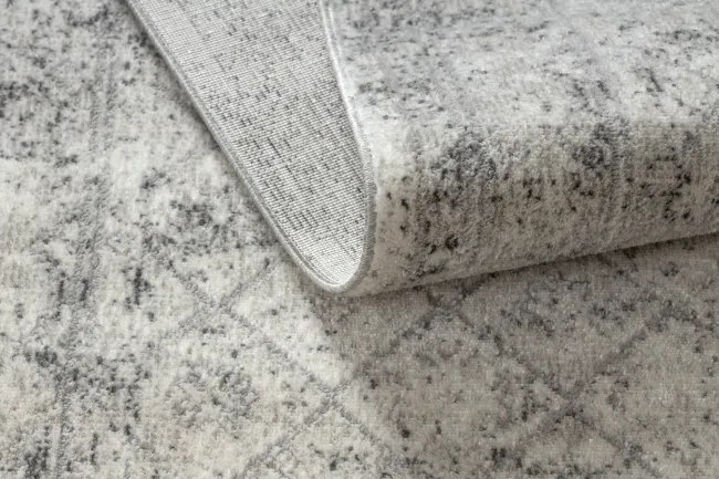 Koberec / behúň DISTIN 0200A sivý / svetlosivý / biely