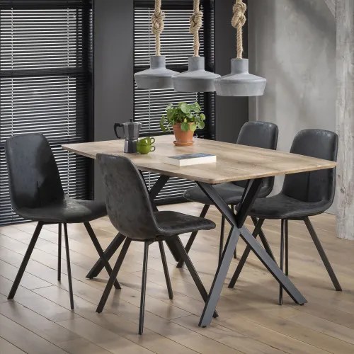 Jedálenský stôl 56-85 160x90cm Bielený dub  - Komfort-nábytok