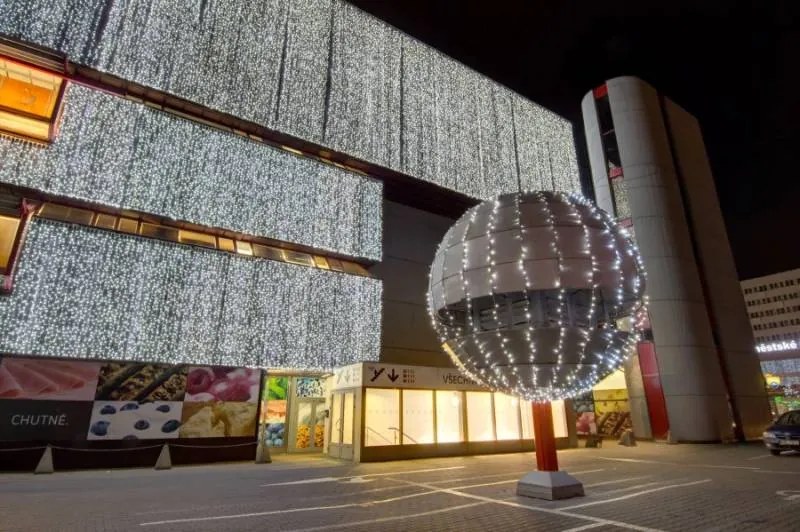 DECOLED Svetelný záves LED, 1x7 m, ľadovo biely, 600 diód, IP67