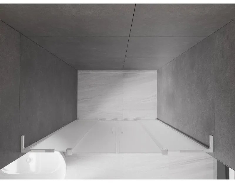 Mexen Velar L Duo, posuvné sprchové dvere do otvoru 150 cm, 8mm sklo námraza, chrómová, 871-150-003-32-01