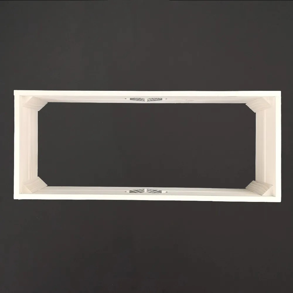 AMADEA Drevený obal s hrantíkom so srdcom biely, 52x21,5x17cm Český výrobok
