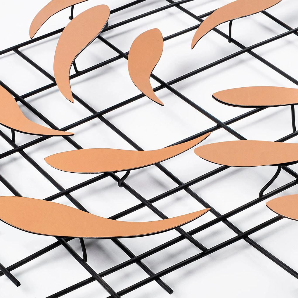 Nástenná kovová dekorácia Sheen 2 zlatá/čierna