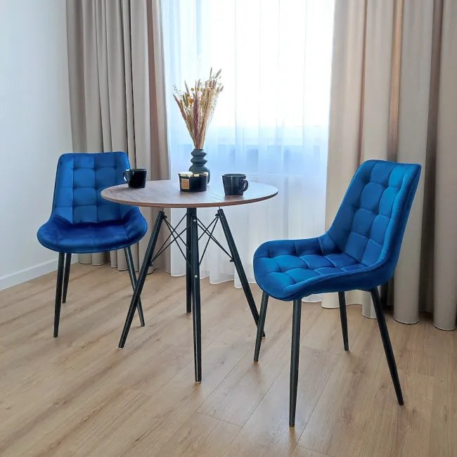 Jedálenská stolička NORMAN zamatová, granátová