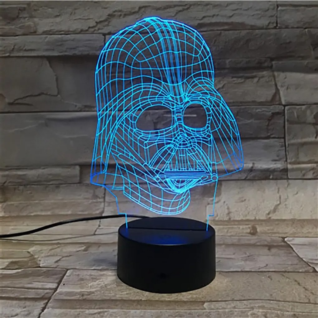 3Dmix 3DL-CRK047 – 3D LED nočná lampa - Darth Vader (Star Wars) (Crack základňa)