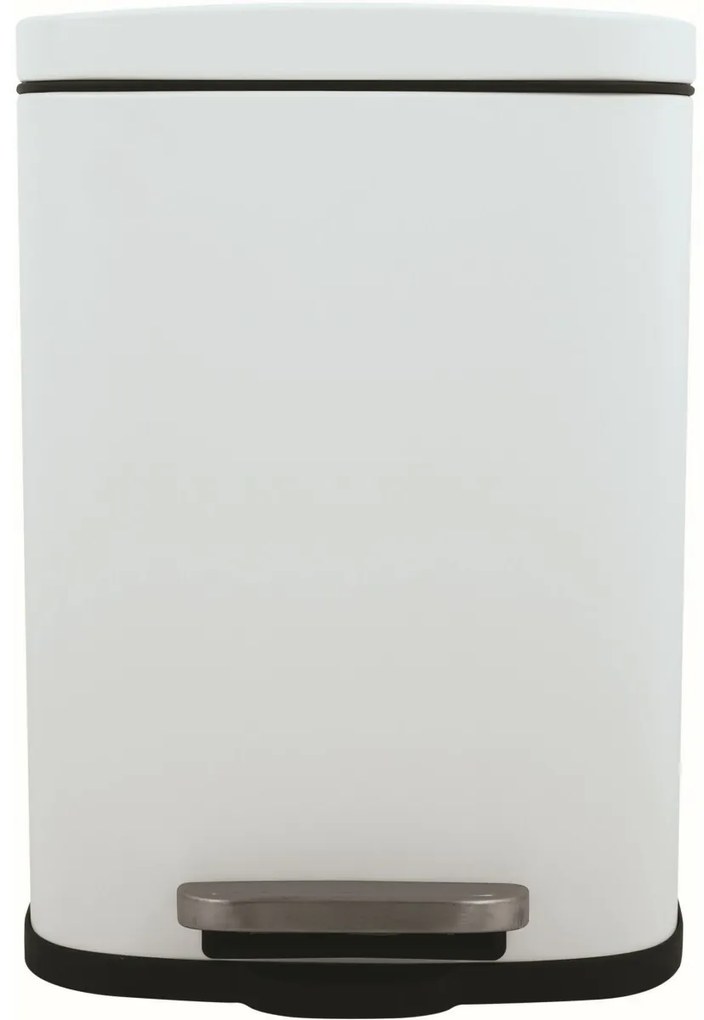 Spirella Pedálový odpadkový kôš soft-close Akira 12 l, matná biela, 12 l