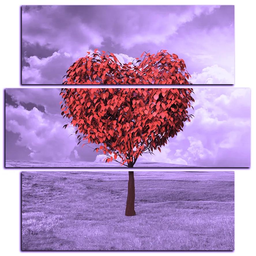 Obraz na plátne - Srdce v tvare stromu - štvorec 3106FD (105x105 cm)