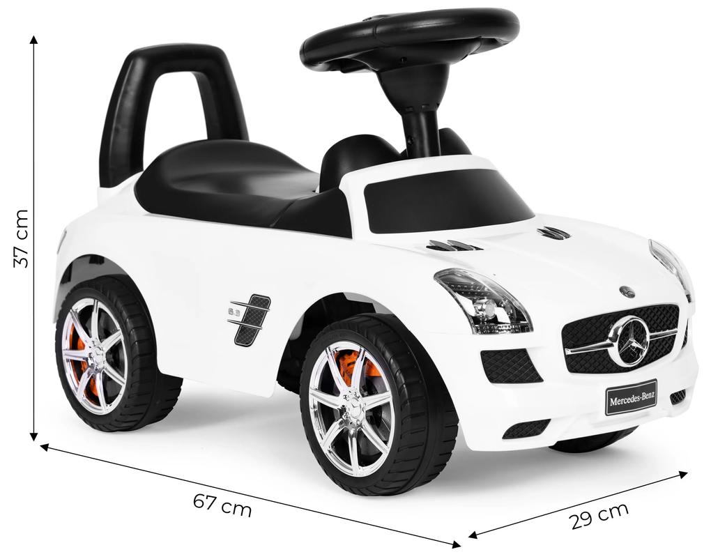 MULTISTORE Pojazdné autíčko Mercedes SLS AMG biele pre deti