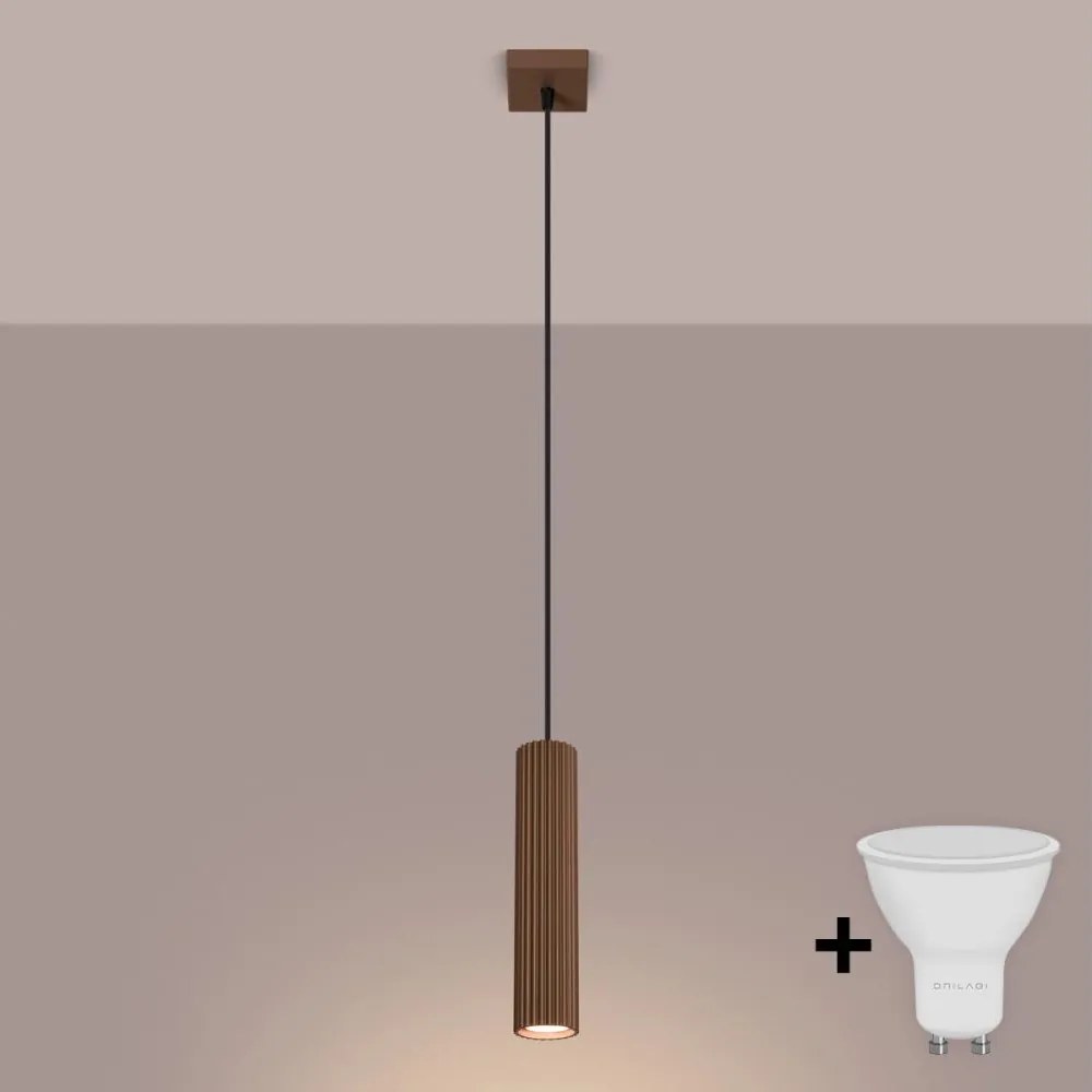 Brilagi - LED luster na lanku CRESTO 1xGU10/10W/230V hnedý