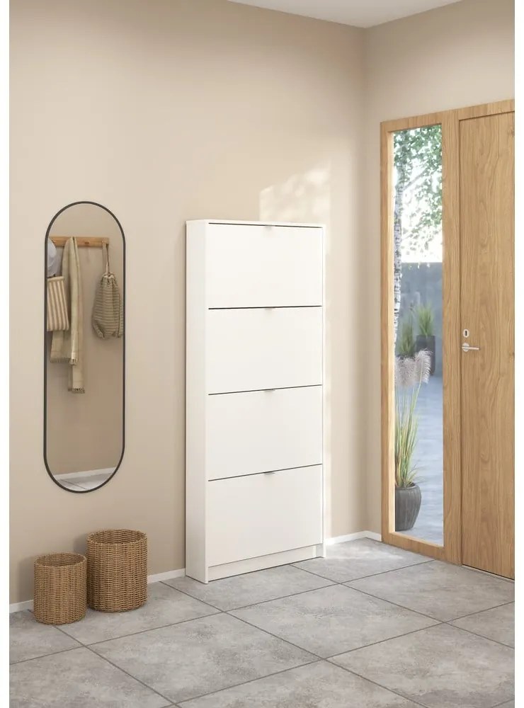 Biela výklopná skrinka na topánky Shoes – Tvilum