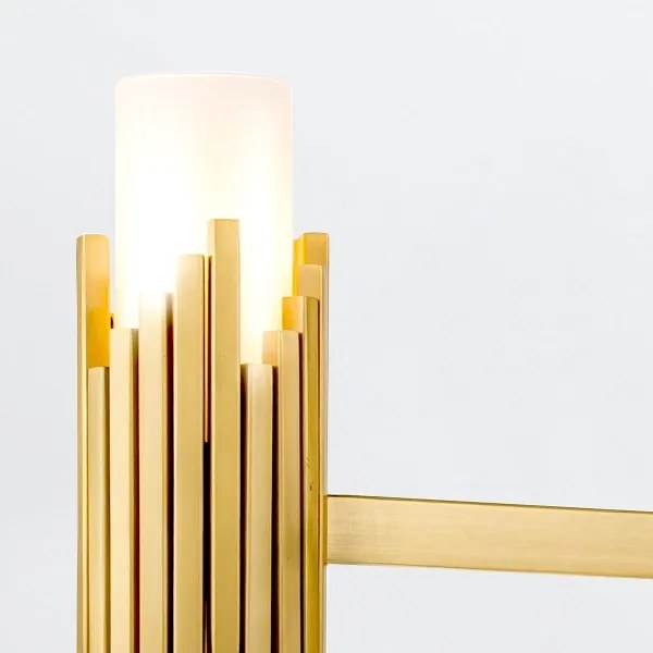 Elstead MARVELE6-AB-OPAL - Luster na tyči MARVELE 6xE14/40W/230V zlatý