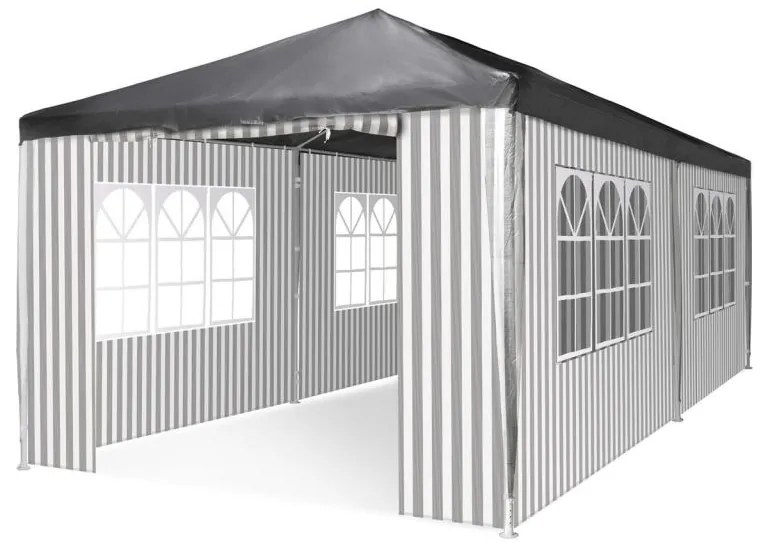 Garthen 71702 Záhradný párty stan - 3 x 6 m, antracit + 6 bočníc