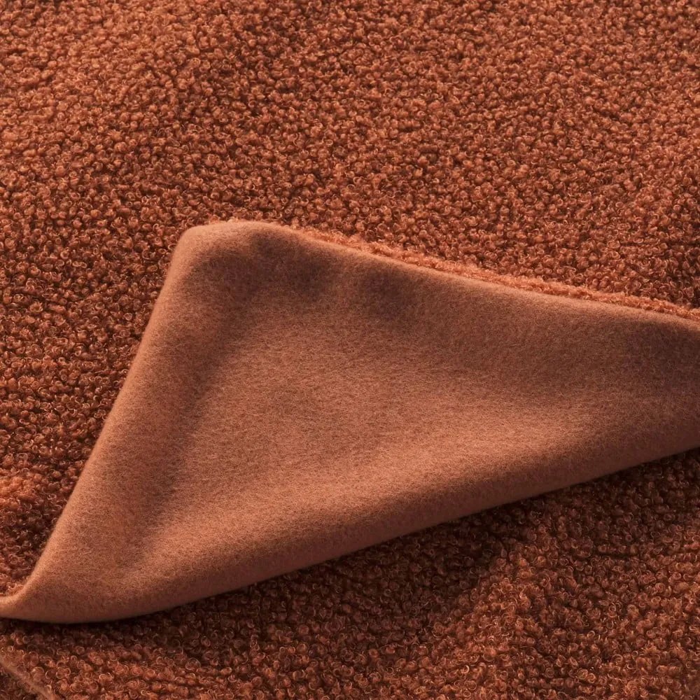Červenooranžová fleecová deka 180x220 cm Curly Wooly – douceur d'intérieur
