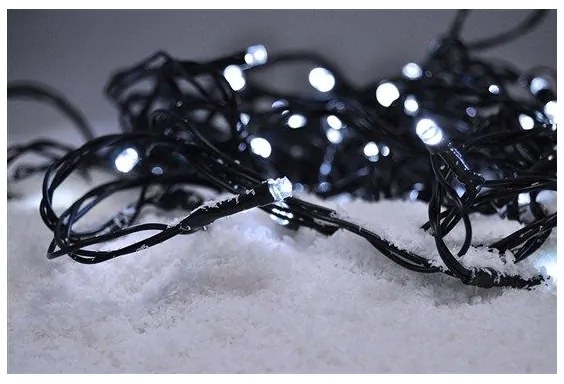 Solight 1V06-W-LED Vonkajšia vianočná reťaz 200xLED/8 funkcií 15m IP44 studená biela