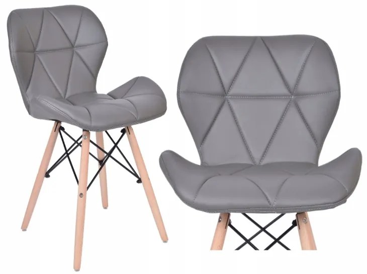 Jedálenské stoličky EKO tmavo sivé 4 ks - škandinávsky štýl