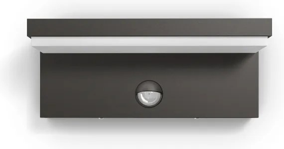 Philips 16484/93/P3 - LED Vonkajšie svietidlo so senzorom BUSTAN 2xLED/4,5W IP44