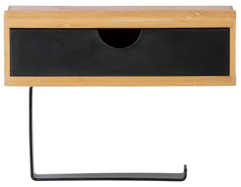 WENKO 24754100 - Držiak toaletného papiera BAMBUSA 18,5x14 cm hnedá/čierna