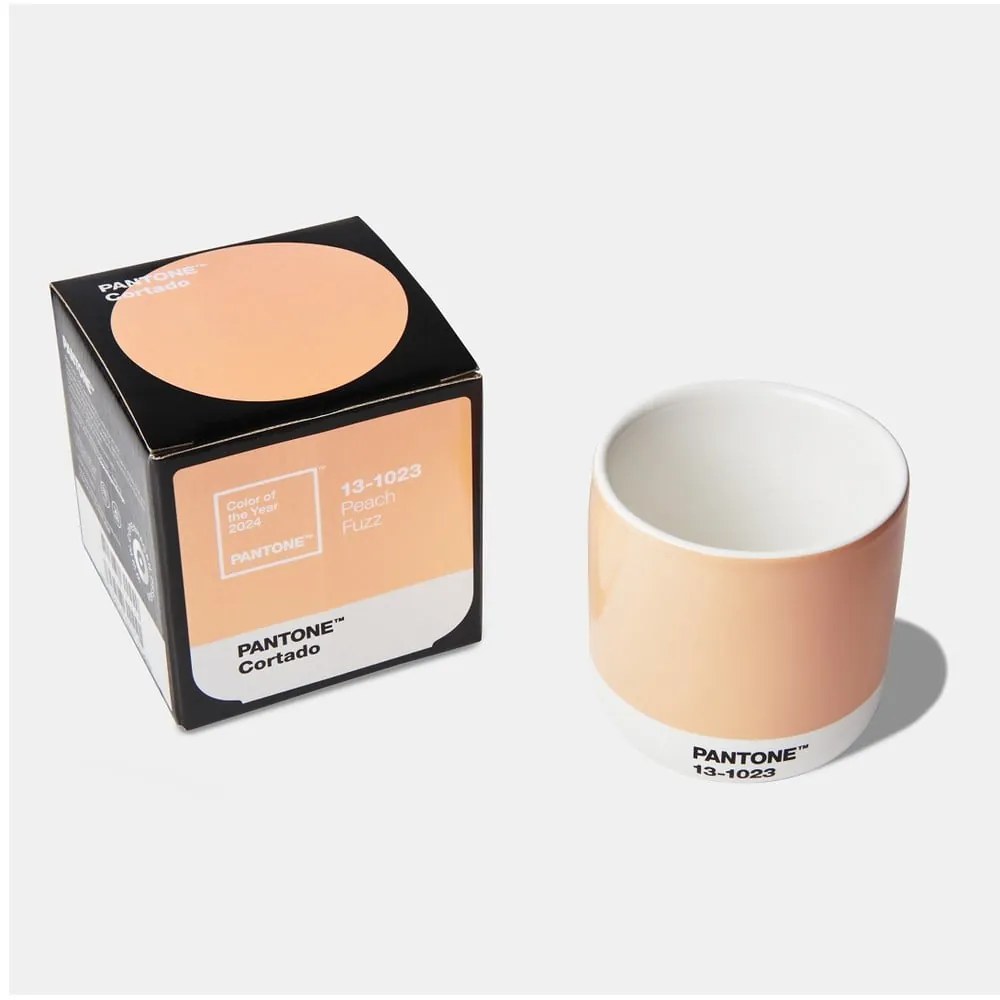 Oranžový keramický hrnček 175 ml Cortado Peach Fuzz 13-1023 – Pantone