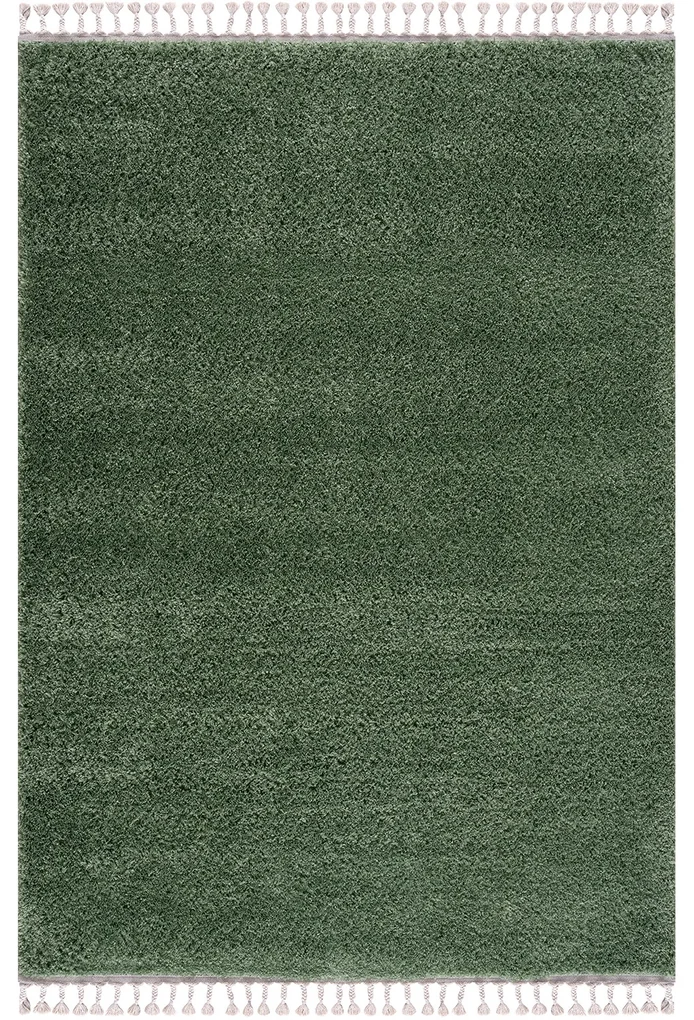 Dekorstudio Jednofarebný shaggy koberec PULPY zelený Rozmer koberca: 80x300cm
