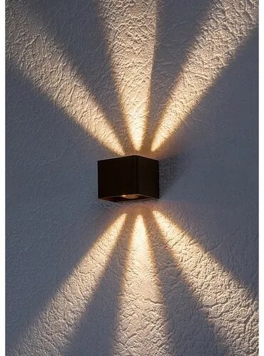 Rabalux 77169 vonkajšie nástenné LED svietidlo Hallstatt, 10 W, hnedá