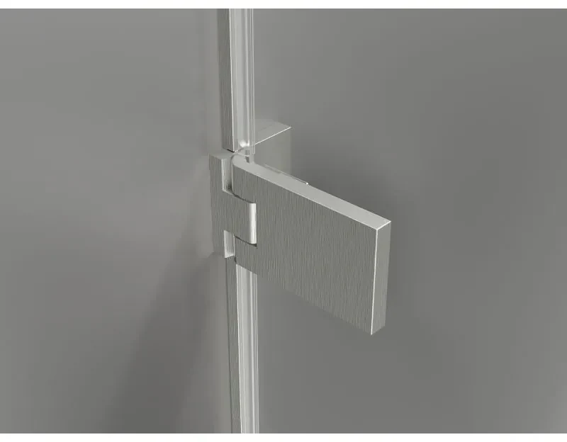 Mexen Lunar-F Duo, skladací sprchový kút 100 x 100 cm, 8mm číre sklo, oceľový profil, 836-100L-100P-97-00