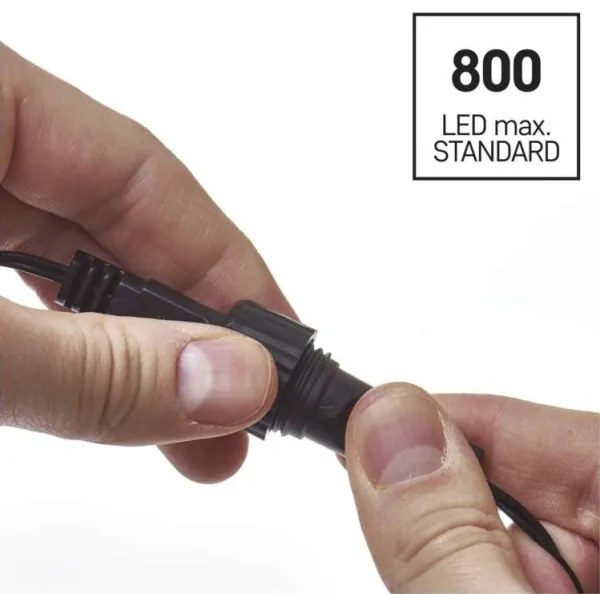 LED vianočný vonkajší svetelný reťazec 100×LED/15 m IP44 studená biela