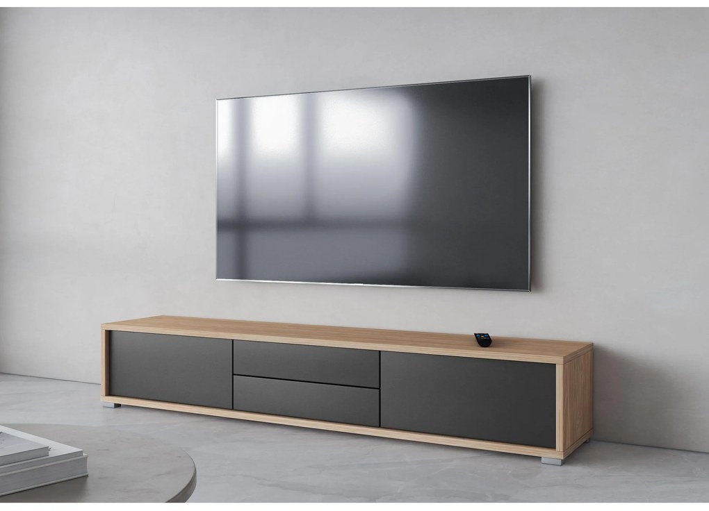TV stolík Fiora 39 (dub olejovaný + antracit). Akcia -20%. Vlastná spoľahlivá doprava až k Vám domov. 1066463