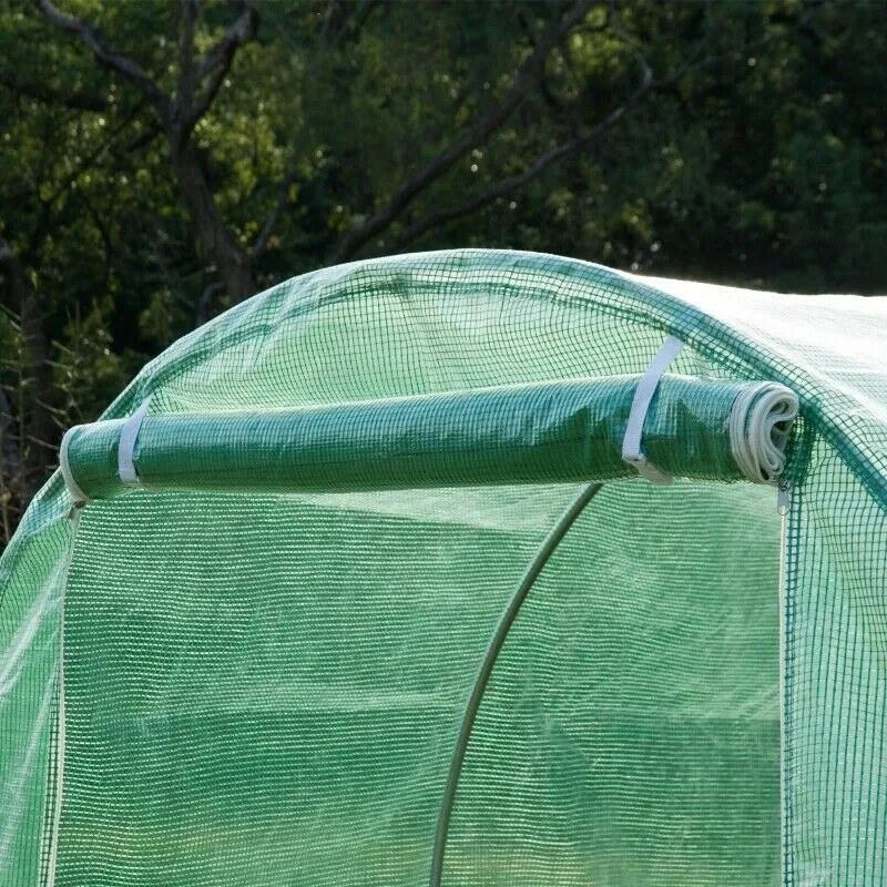 Bauerkraft Fóliový skleník 4x2x2 m 8 m² kovový rám UV fólia 2 vchody