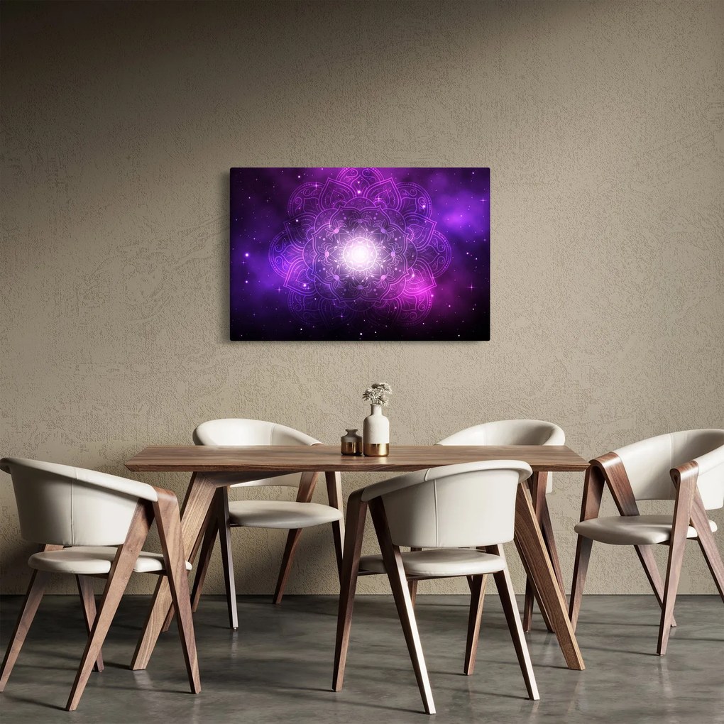 Obraz fialové abstrakcie (90x60 cm)