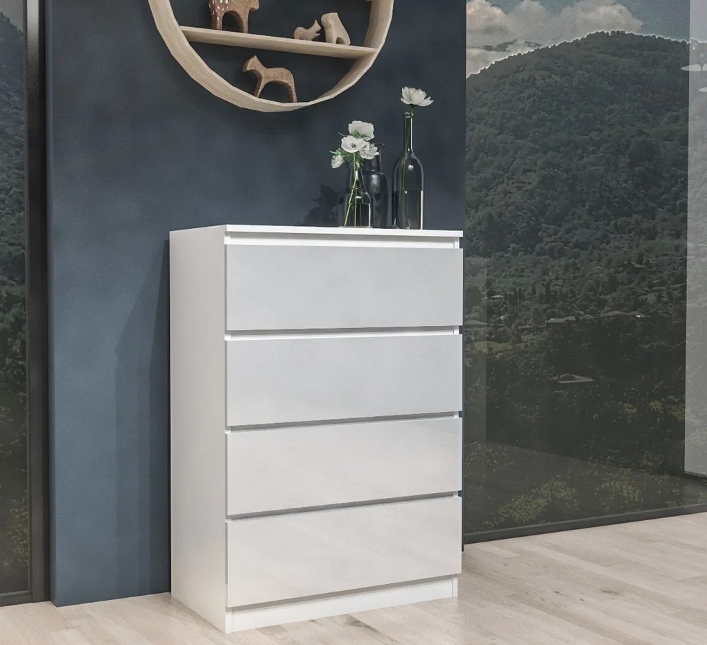 TP Living Komoda M4 Mollie biela lesklá