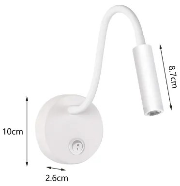 Brilagi - LED Flexibilná nástenná lampa MAYA LED/3W/230V 4000K biela