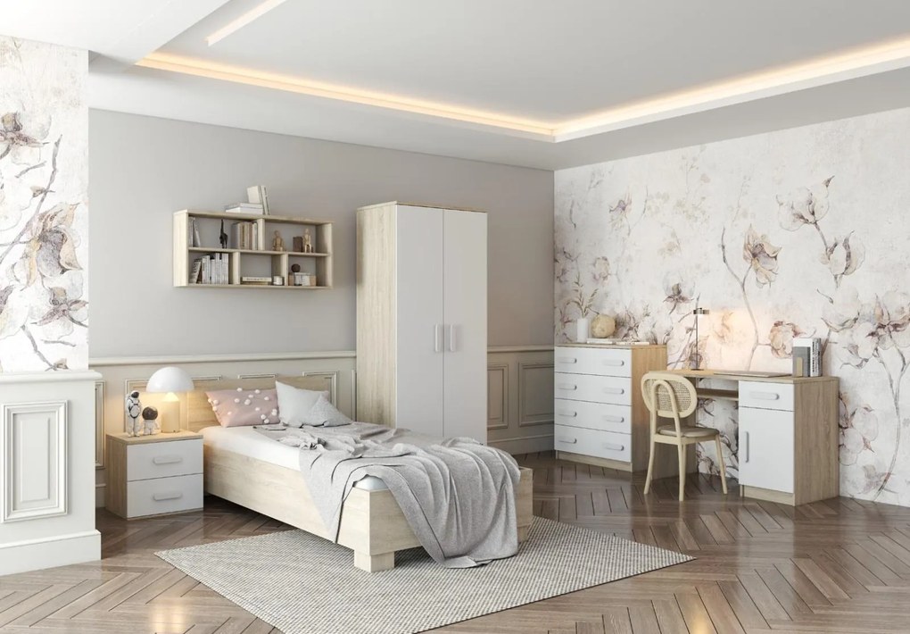 Regál SMYK - dub sonoma/biely (viac variant)